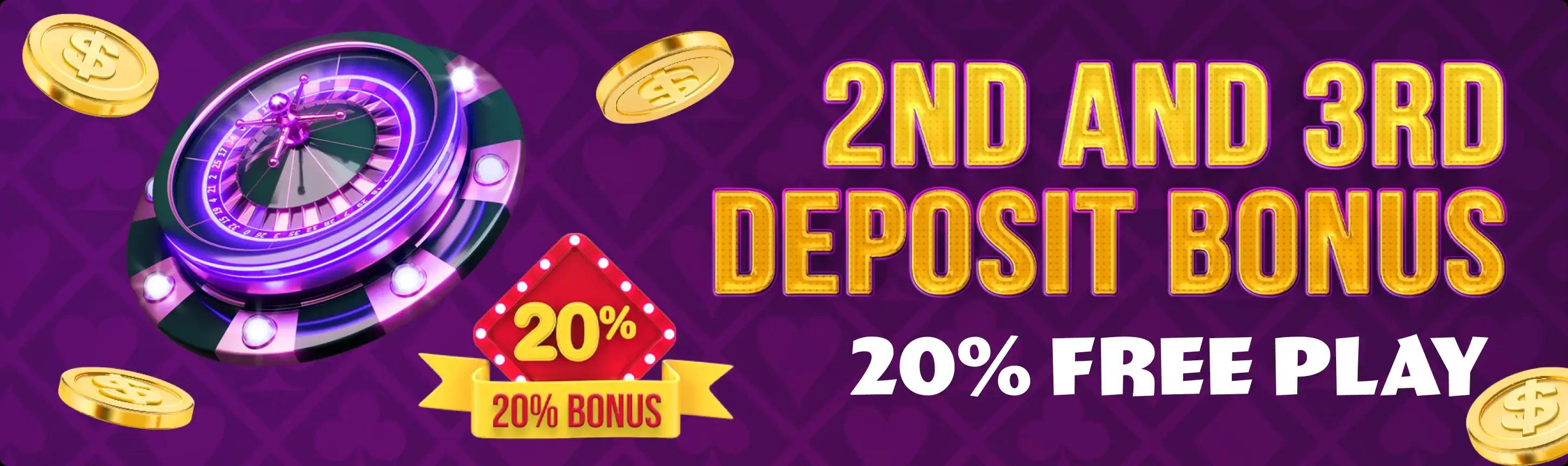 second and third deposit bonus